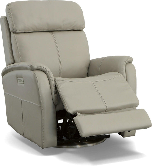 View Swivel Power Recliner with Power Headrest & Lumbar