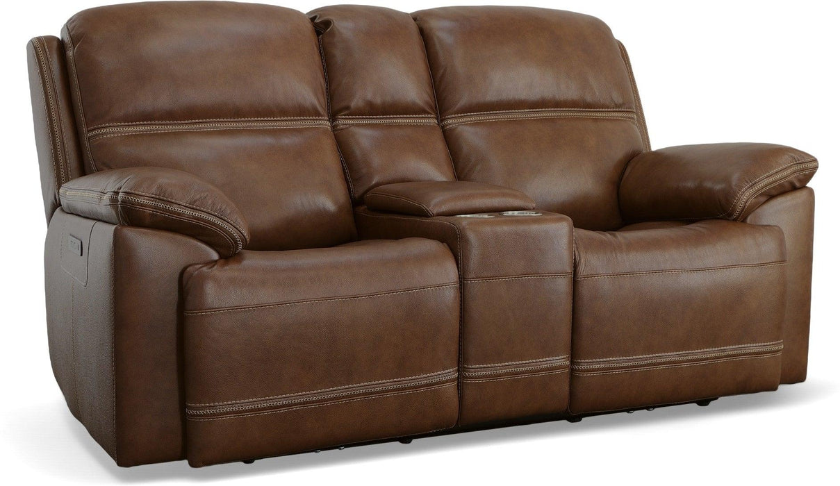 Jackson Power Reclining Loveseat with Console & Power Headrests