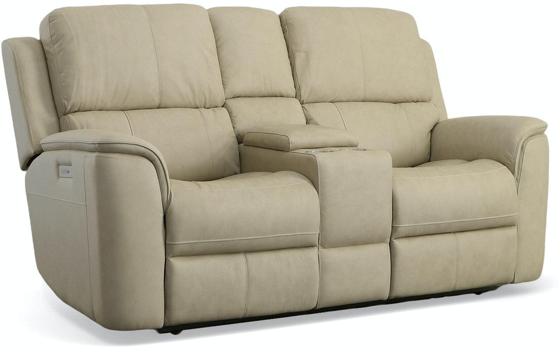 Henry Power Reclining Loveseat with Console & Power Headrests & Lumbar