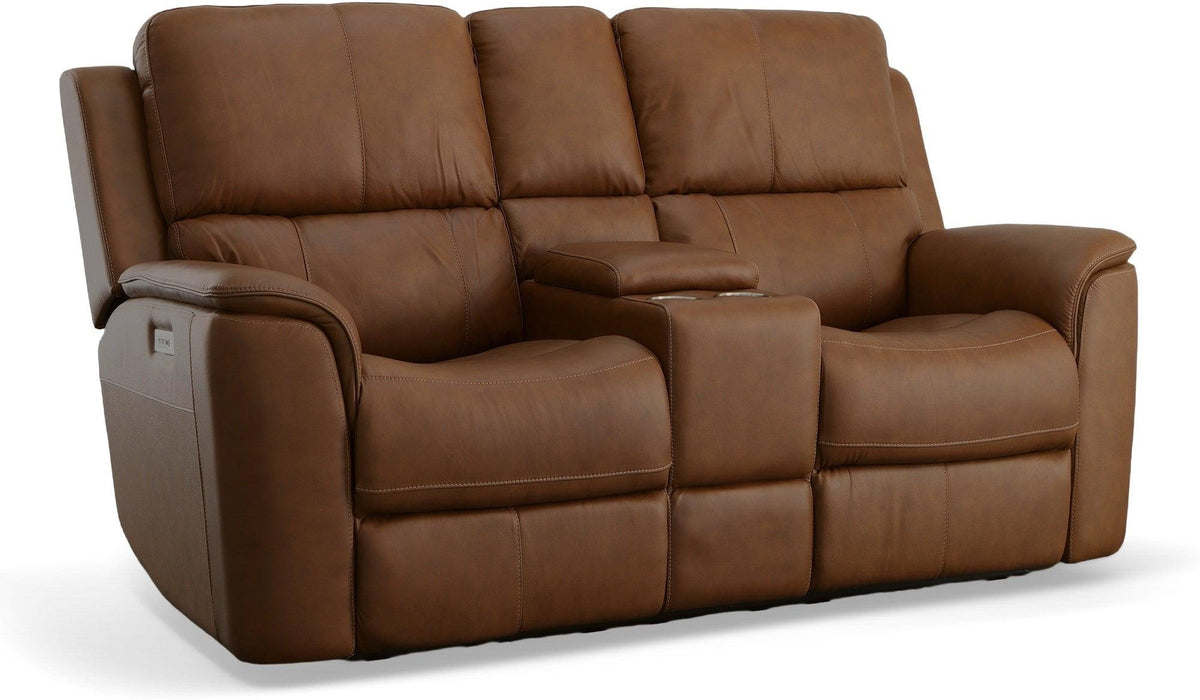 Henry Power Reclining Loveseat with Console & Power Headrests & Lumbar