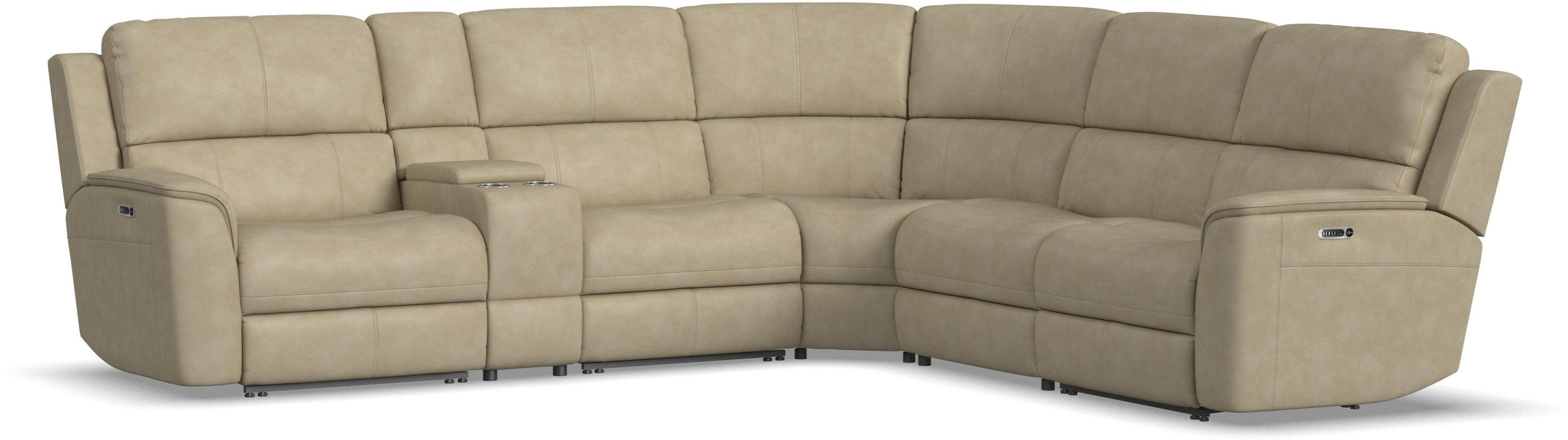 Henry Power Reclining Sectional with Power Headrests and Lumbar