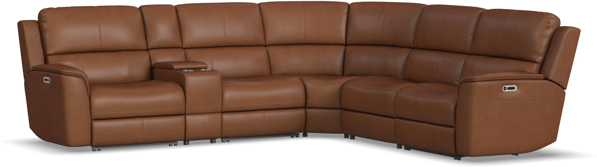 Henry Power Reclining Sectional with Power Headrests and Lumbar