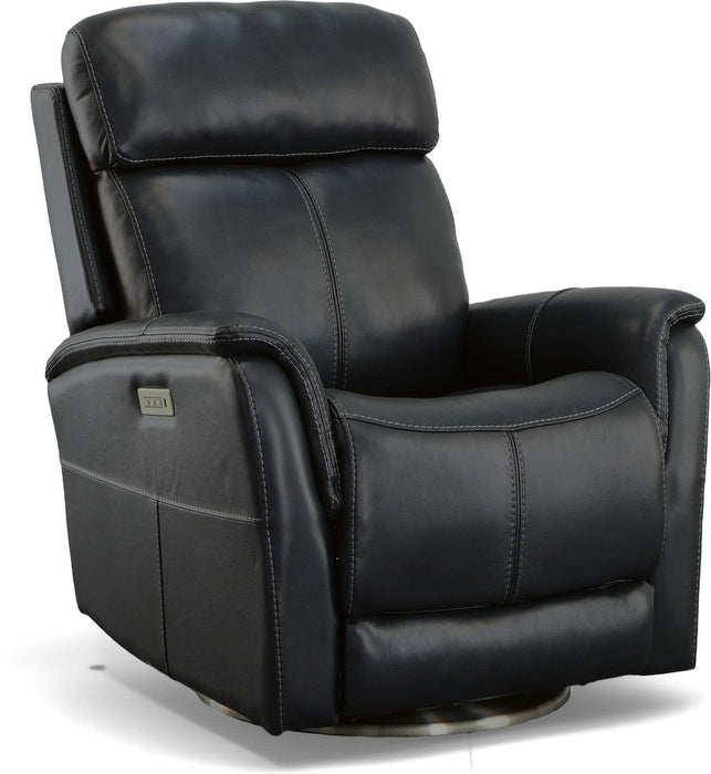 View Swivel Power Recliner with Power Headrest & Lumbar