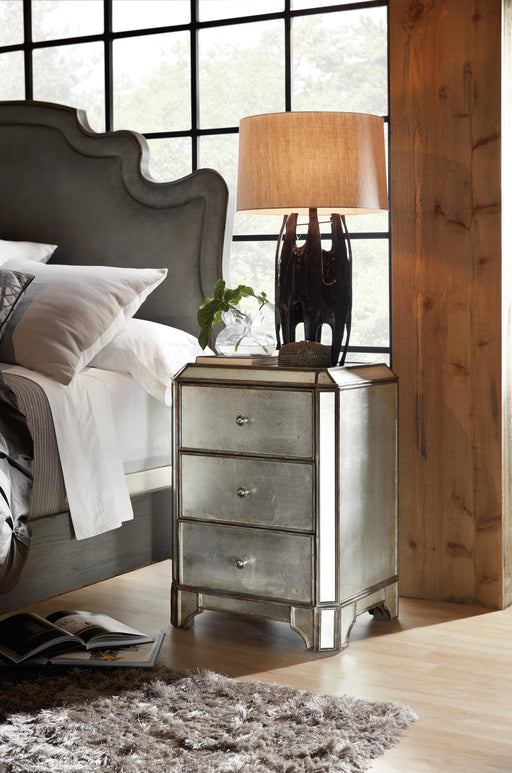 Arabella Mirrored Three-Drawer Nightstand image