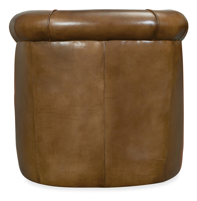 Axton Swivel Leather Club Chair