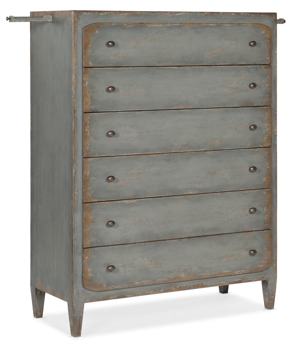 Ciao Bella Six-Drawer Chest- Speckled Gray