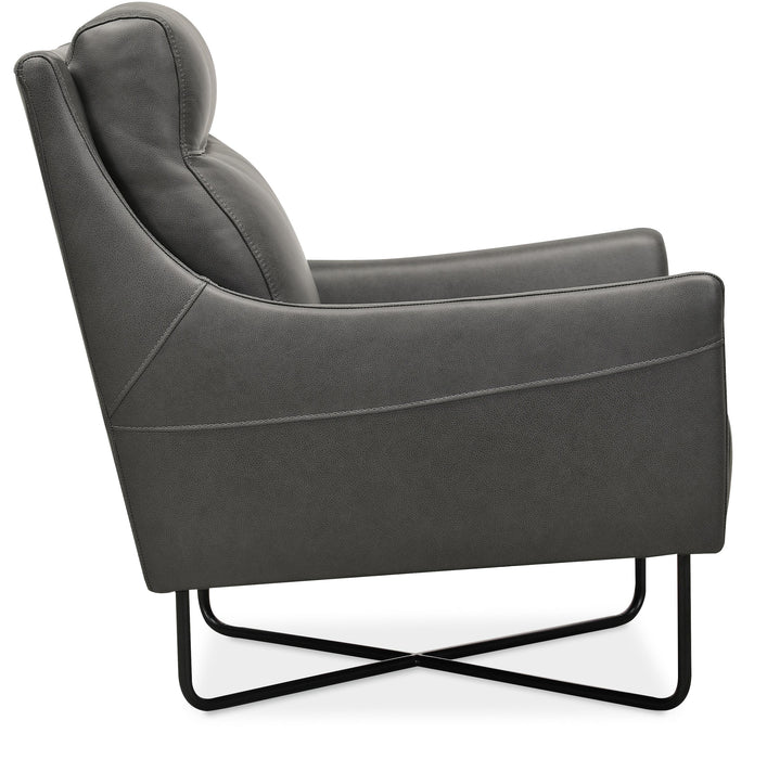 Efron Club Chair w/ Black Metal Base