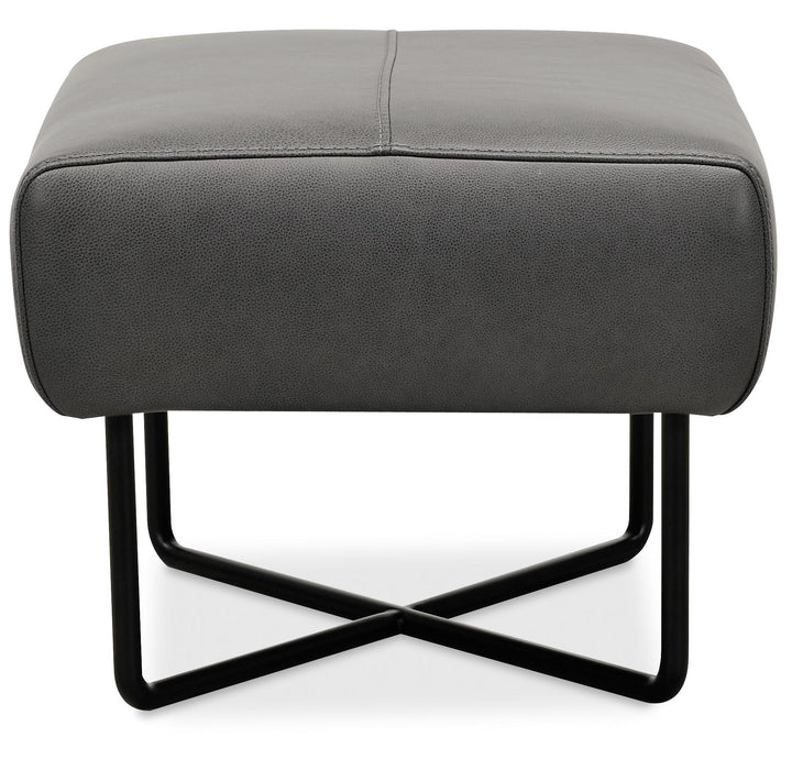 Efron Ottoman w/ Black Metal Base