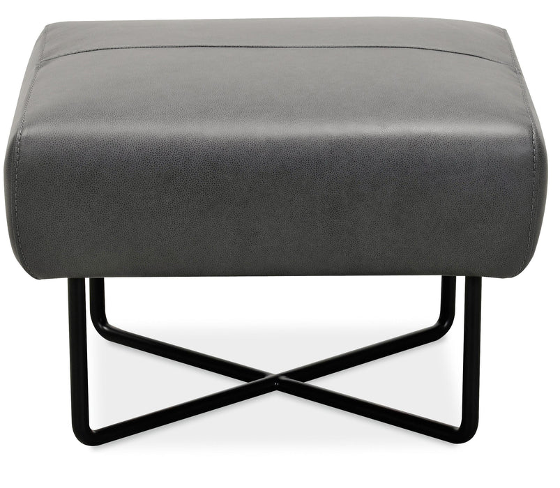 Efron Ottoman w/ Black Metal Base