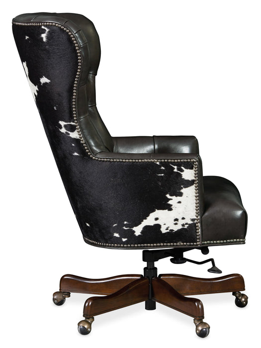 Katherine Executive Swivel Tilt Chair w/ Black & White HOH