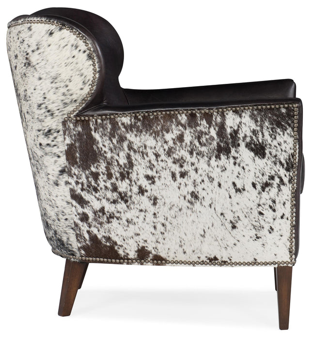 Kato Leather Club Chair w/ Salt Pepper HOH