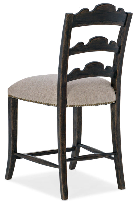 La Grange Twin Sisters Ladderback Counter Stool