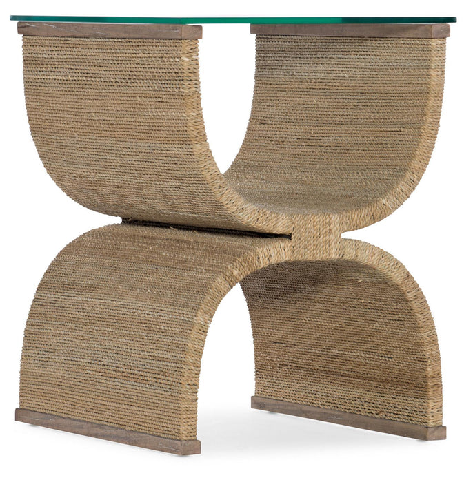 Melange Lenny Woven End Table