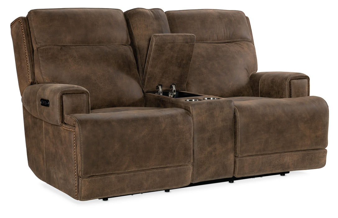 Wheeler Power Console Loveseat with Power Headrest