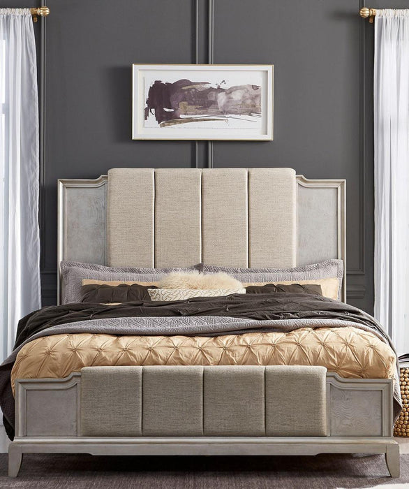 Liberty Furniture Montage King Upholstered Bed in Platinum