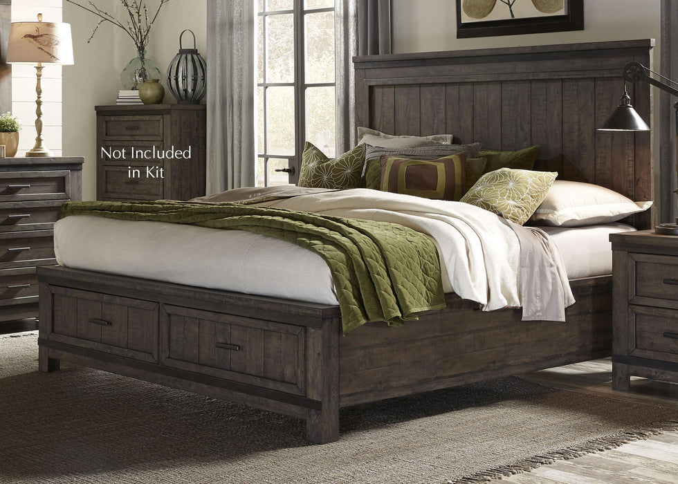 Liberty Thornwood Hills Queen Storage Bed in Rock Beaten Gray 759-BR-QSB