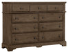 Vaughan-Bassett Heritage 9 Drawer Bureau in Cobblestone Oak image