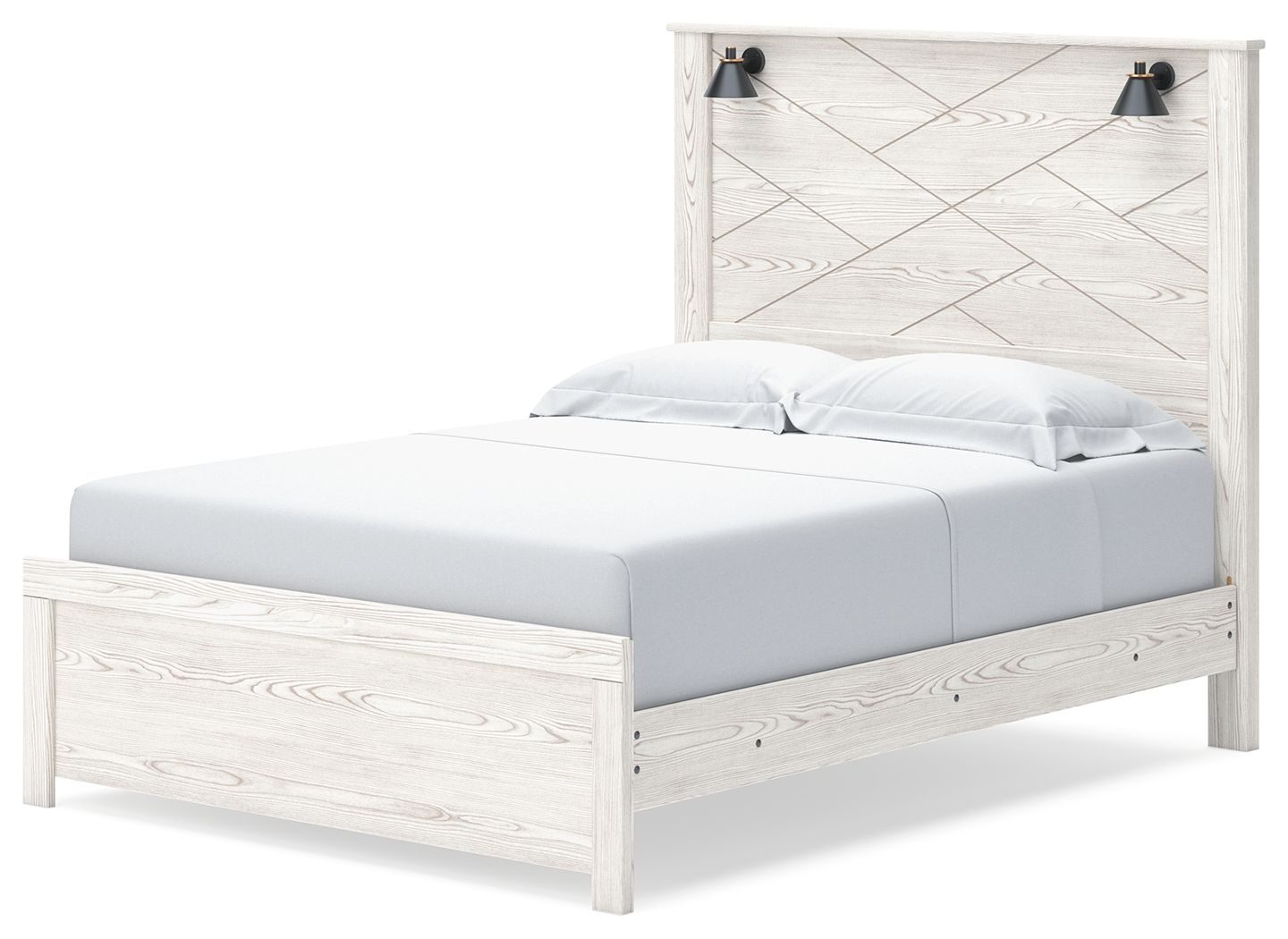 Gerridan - Panel Bed With Sconces