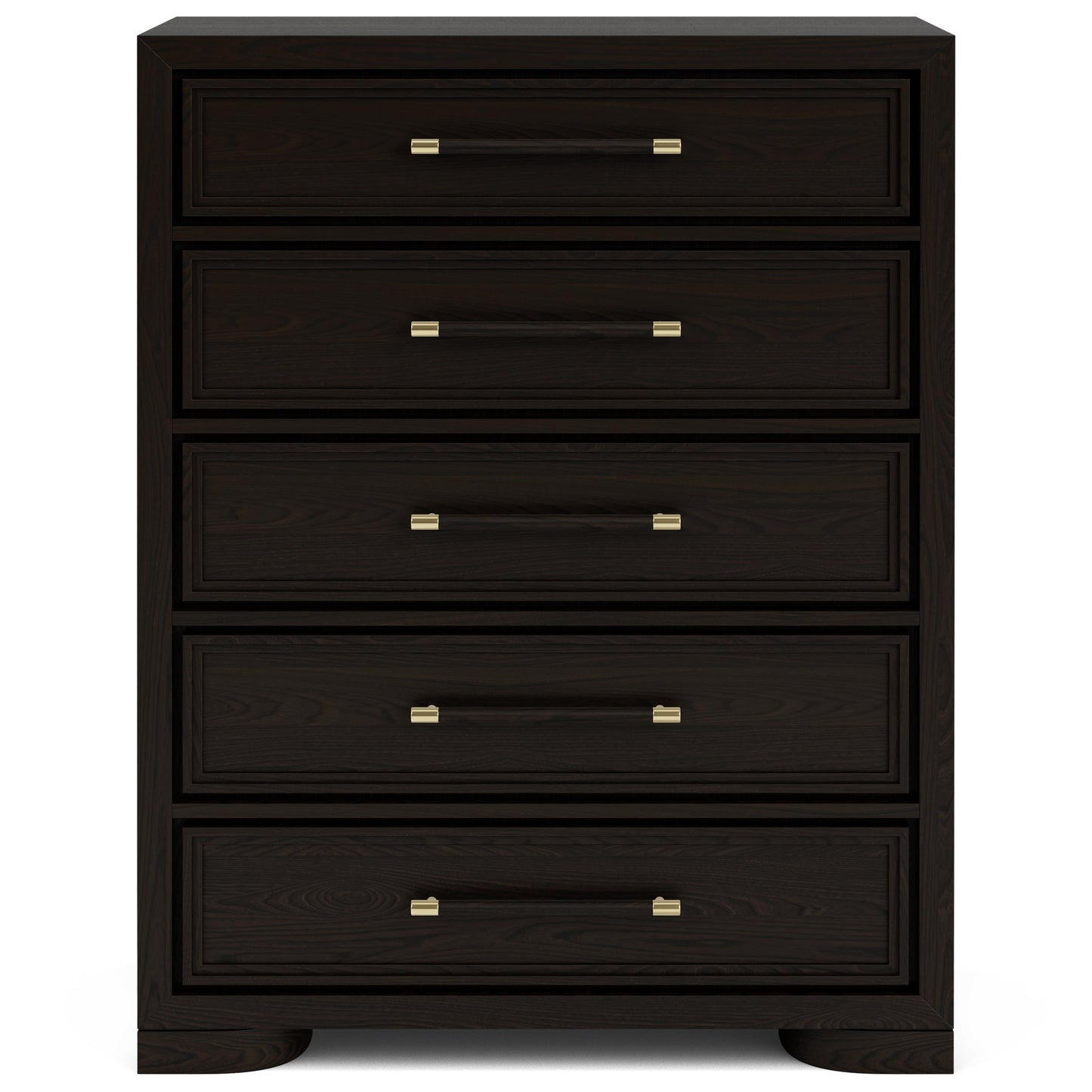 Lydia - Five Drawer Chest - Dark Brown