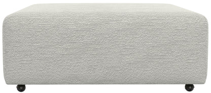 Majesty - Castered Cocktail Ottoman - White