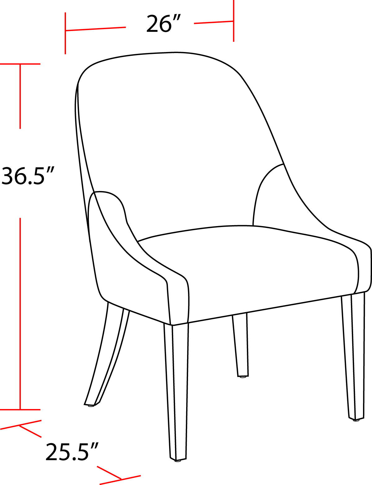 Pure Modern Dining - Upholstered Armless Side Chair - Moonstone