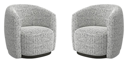 Tatum - Swivel Accent Chair (Set of 2) - Nightshade