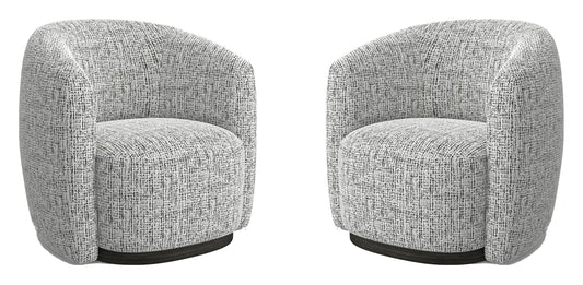 Tatum - Swivel Accent Chair (Set of 2) - Nightshade