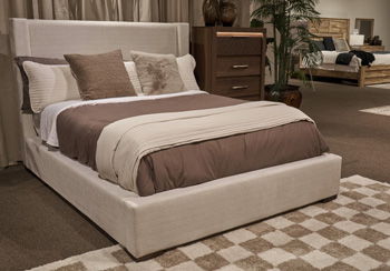 Brozmont - Queen Upholstered Headboard - Oatmeal