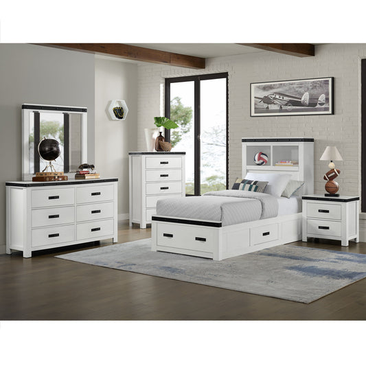 Wade - Youth Dresser And Mirror Set - White