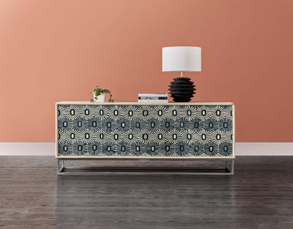 Melange - Whitmore Four Door Credenza - Beige