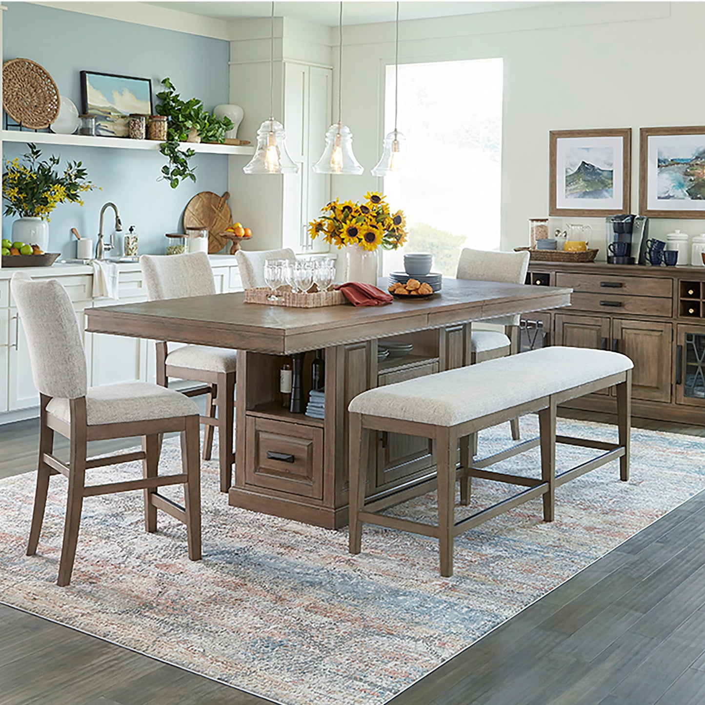 Sundance Dining - Upholstered Counter Chair (Set of 2) - Sandstone