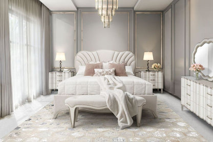 London Place - Dresser with Mirror - Creamy Pearl