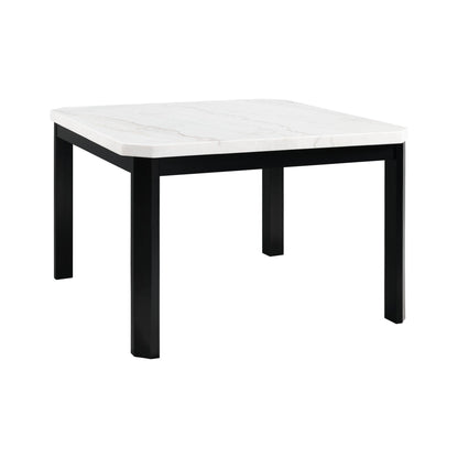 Francesca - 5 Piece Square Counter Dining Set (Table & Four Chairs) - White Marble