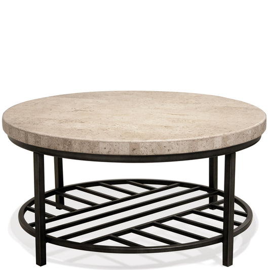 Capri - Round Cocktail Table - Alabaster Travertine