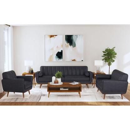 Horizon - Loveseat With Wood Front 2 Pillows