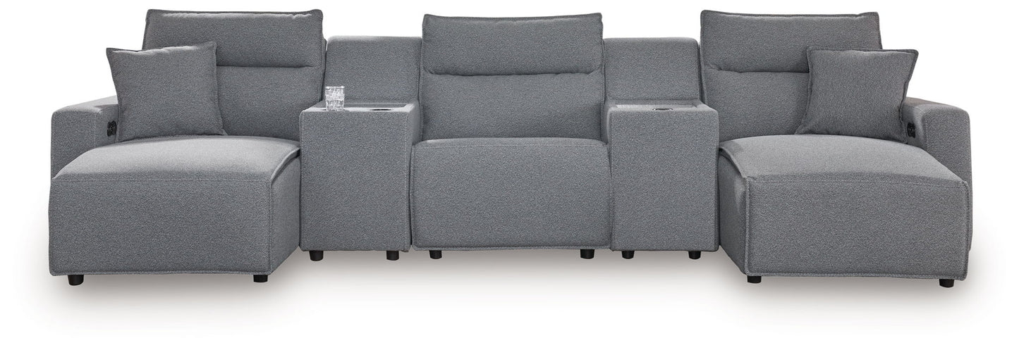 Modmax II - Reclining Sectional - Salt And Pepper