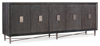 Melange - Keenan 5-Door Credenza - Dark Brown