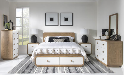 Margot - Beveled Mirror - Desert Oak And Cloud White