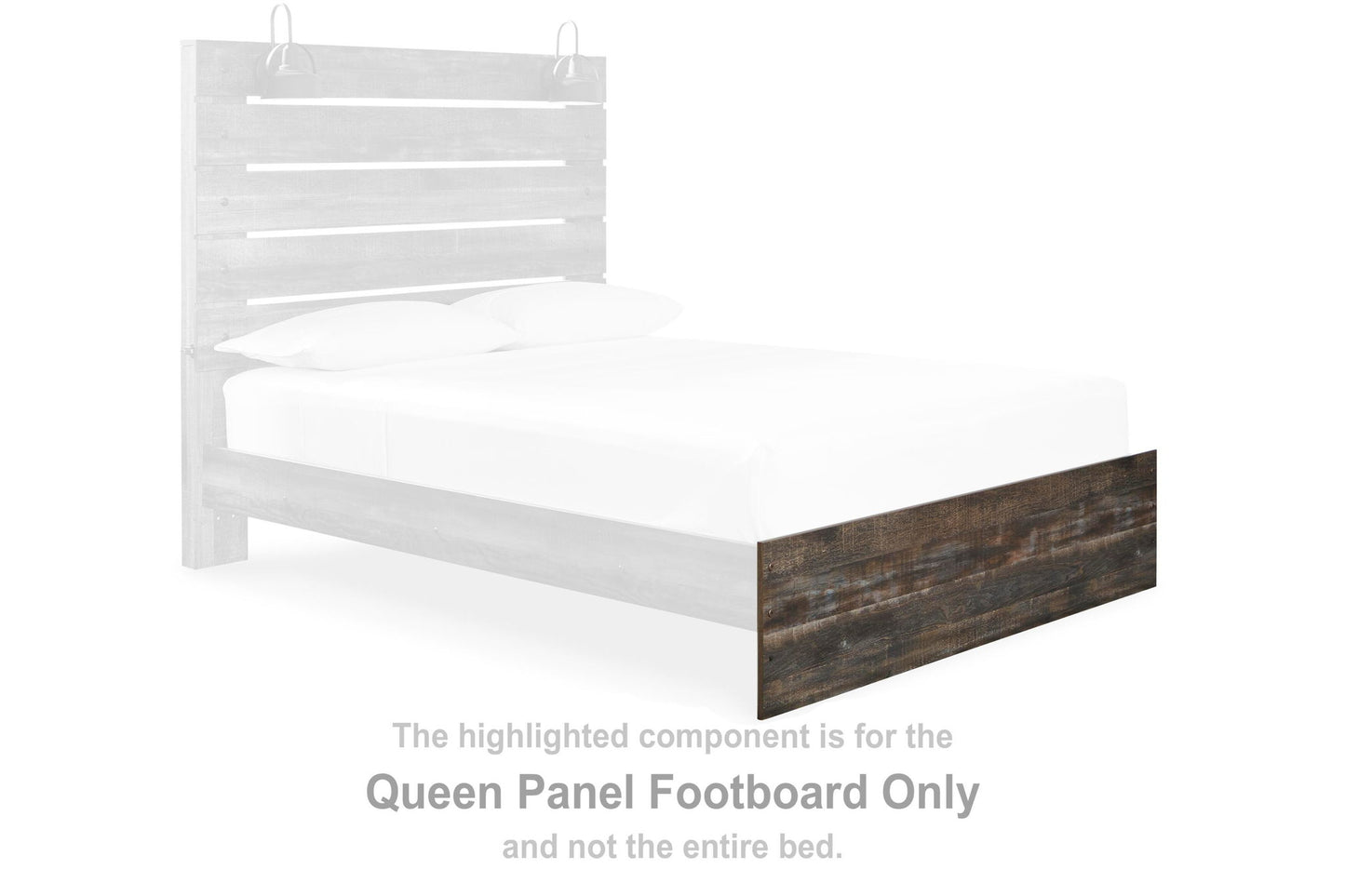 Drystan - Queen Panel Footboard - Brown / Beige