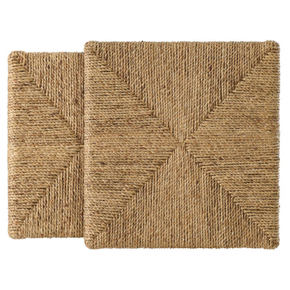 Rosalie - Woven Nesting Tables - Light Brown