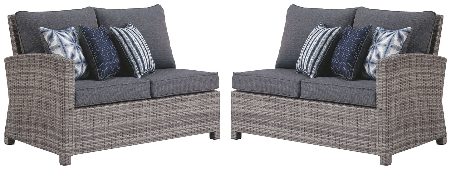 Salem - Gray - Raf / Laf Loveseat W/Cush (Set of 2)