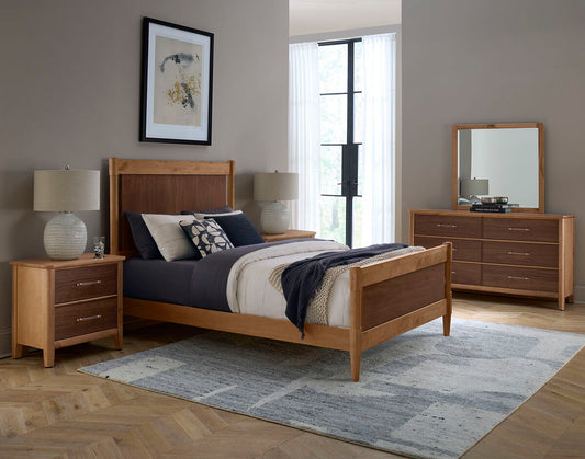 Nordhaven - Landscape Mirror - Light Brown