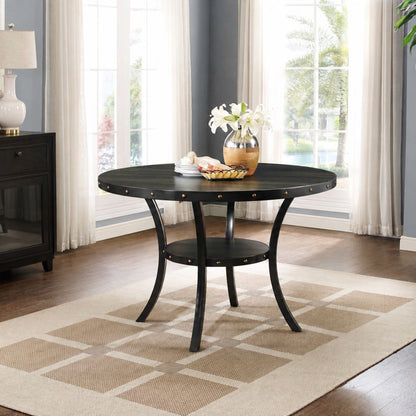 Crispin - Round Dining Table - Smoke - Wood