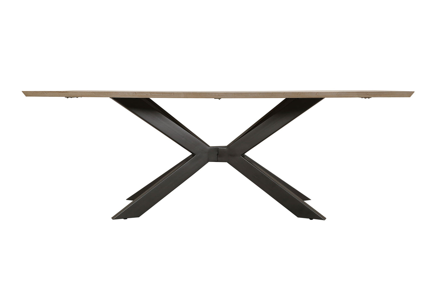 Crossings - Monaco Rectangular Dining Table With 4 Upholstered Chairs - Solid Mango / Pearl Silver
