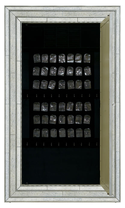 Melange - Glamour Floor Mirror With Jewelry Armoire Storage - Champagne