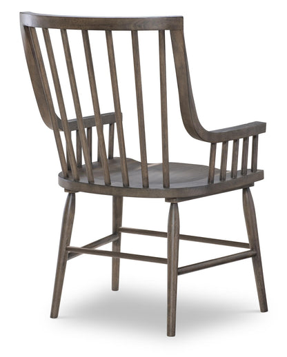 XXX's And OOO's - Windsor Arm Chair - Cocoa