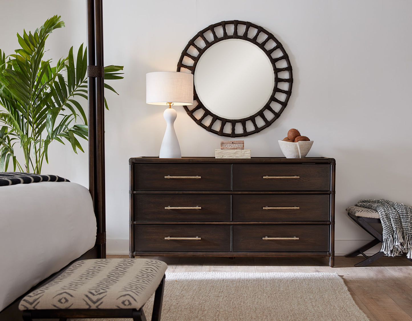 Retreat - Pole Rattan Accent Mirror