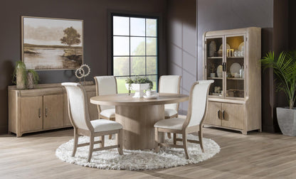 Flow - Complete Round Dining Table - Sandstone
