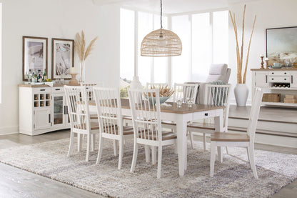 Americana Modern Dining - Rectangular Dining Table With Extensions - Cotton