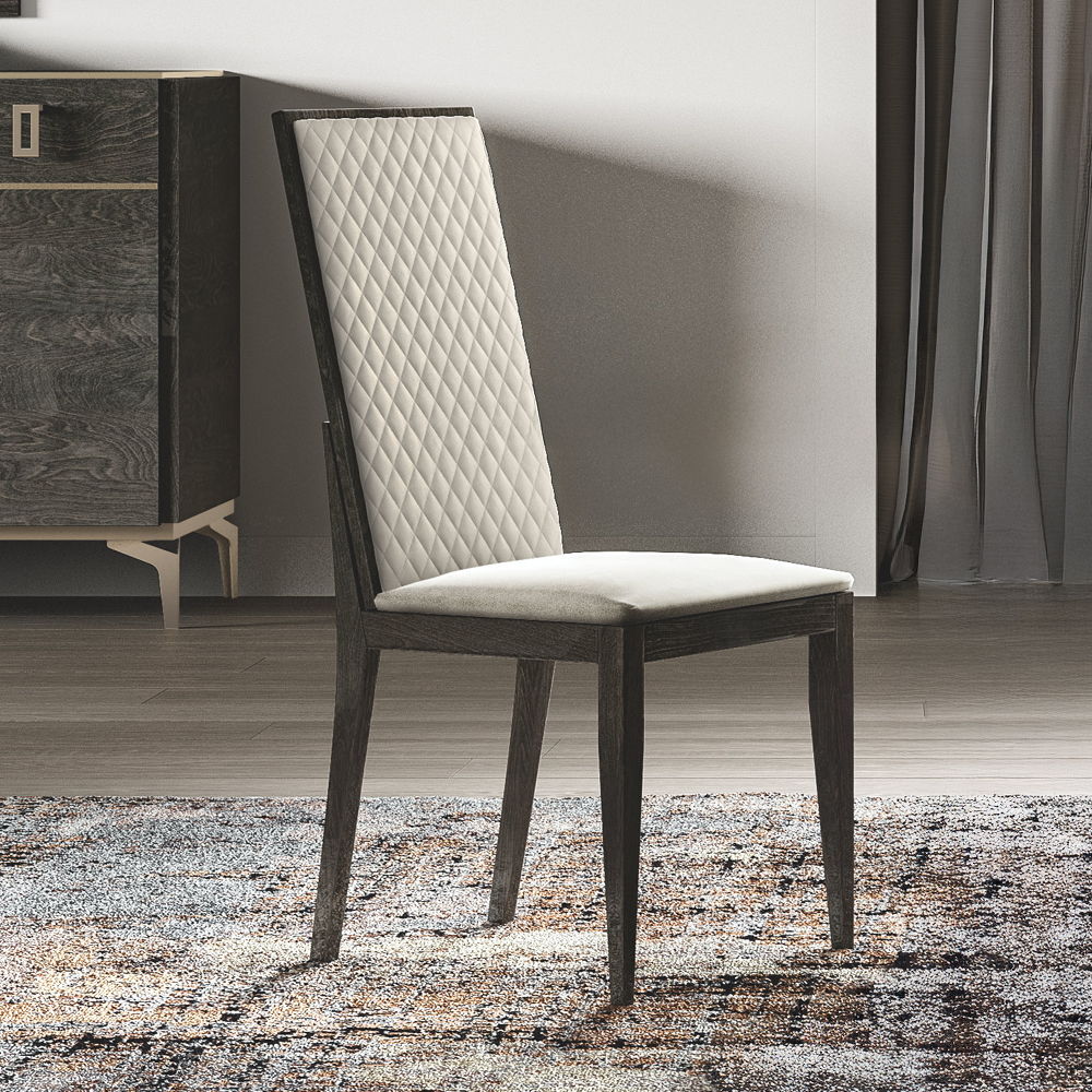 Venezia - Synthetic Leather Side Chair (Set of 2) - Gray